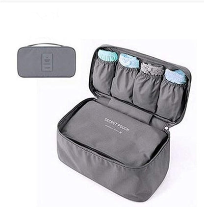 Bra Underwear Storage Bag Travel Bag Trip Handbag Luggage Traveling Bag Pouch Case Suitcase Space Saver Container Bags (grey)
