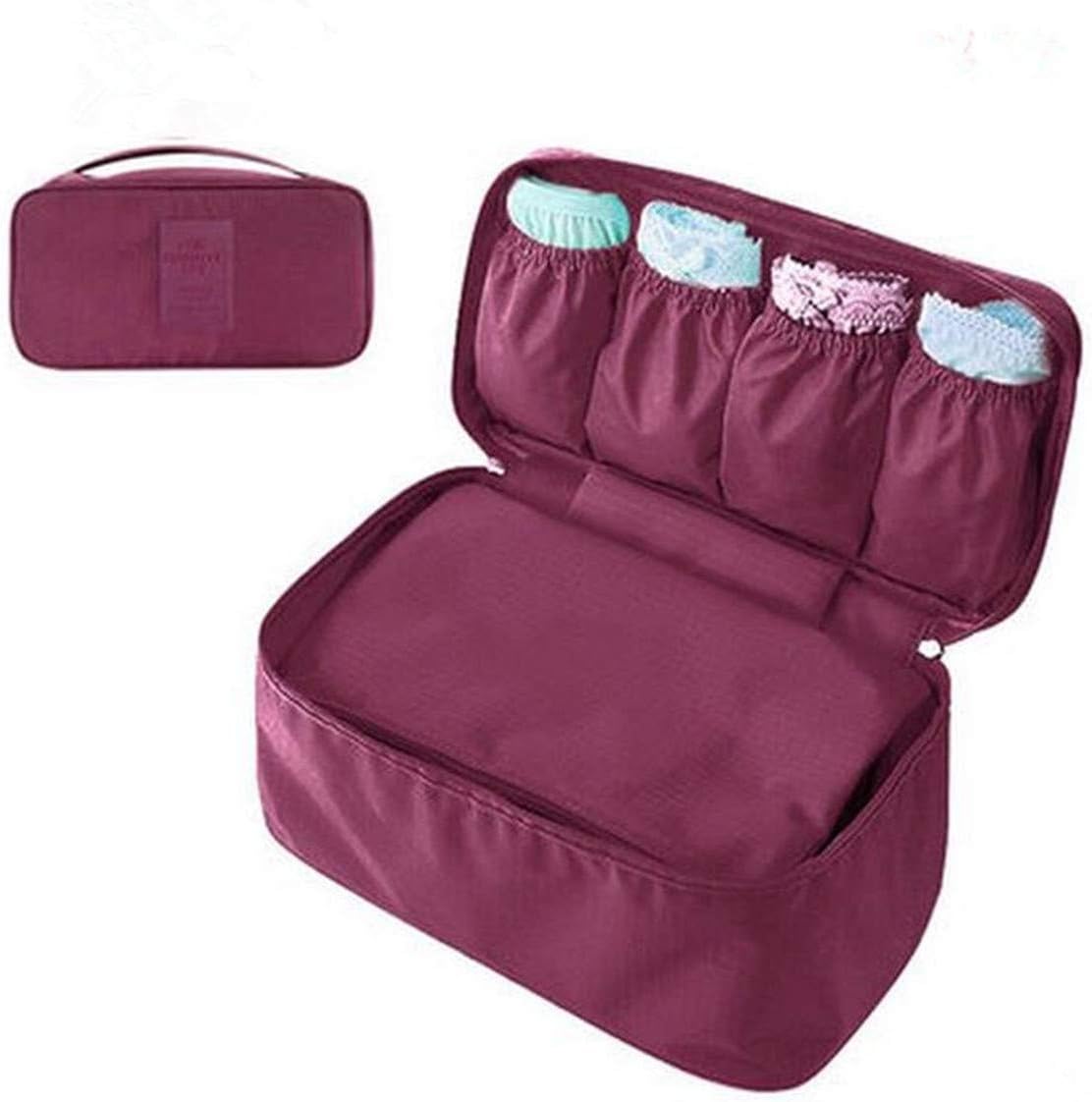 Bra Underwear Storage Bag Travel Bag Trip Handbag Luggage Traveling Bag Pouch Case Suitcase Space Saver Container Bags (grey)
