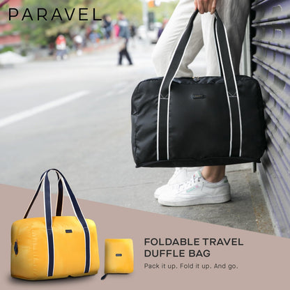 Foldable Duffle Bag for Travel | Lightweight, Water-Resistant, Multifunctional Carry On Bag | Sustainable and Durable Nylon