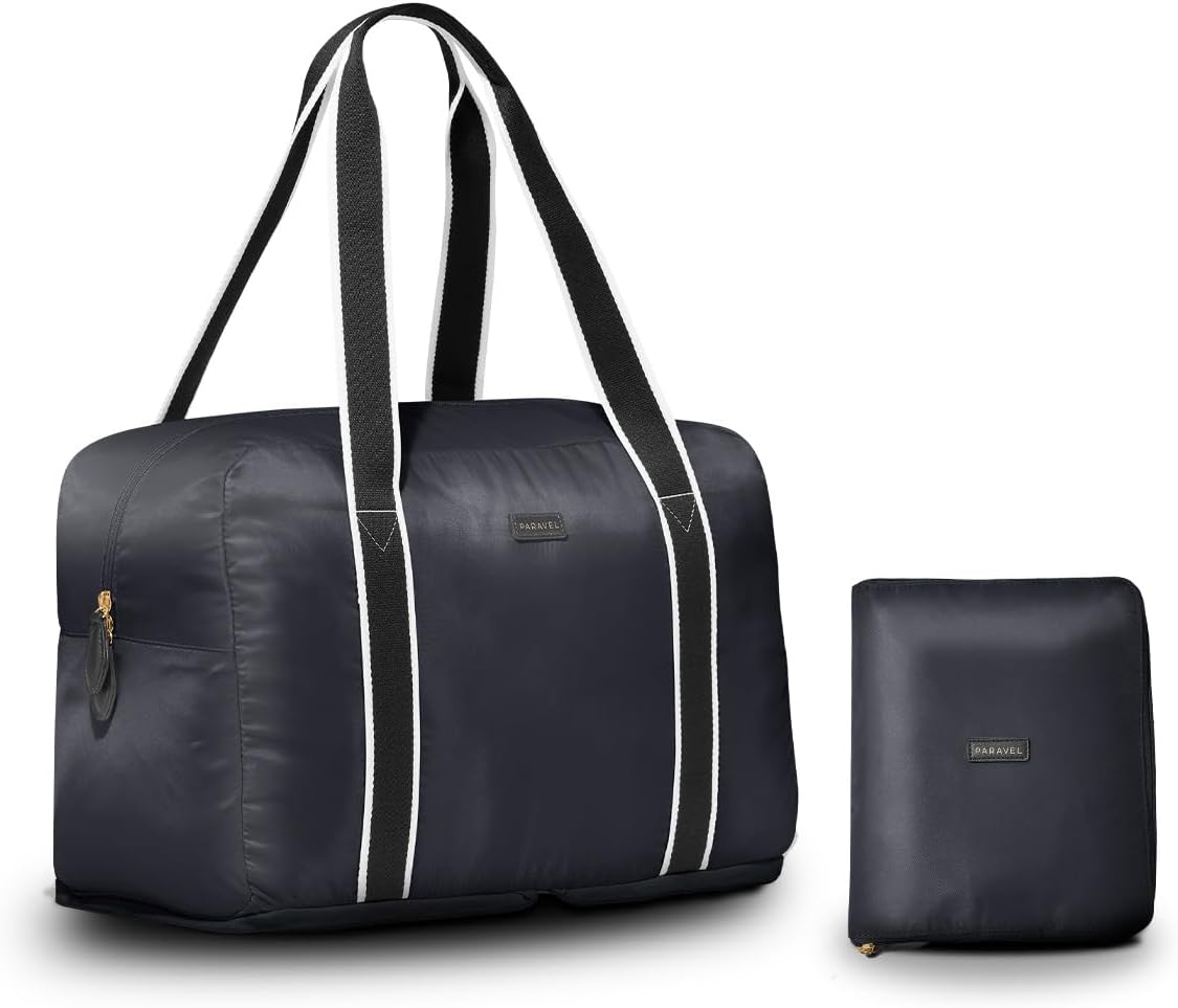 Foldable Duffle Bag for Travel | Lightweight, Water-Resistant, Multifunctional Carry On Bag | Sustainable and Durable Nylon