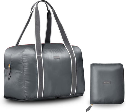 Foldable Duffle Bag for Travel | Lightweight, Water-Resistant, Multifunctional Carry On Bag | Sustainable and Durable Nylon