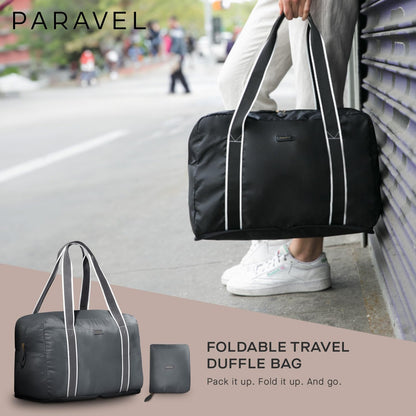 Foldable Duffle Bag for Travel | Lightweight, Water-Resistant, Multifunctional Carry On Bag | Sustainable and Durable Nylon
