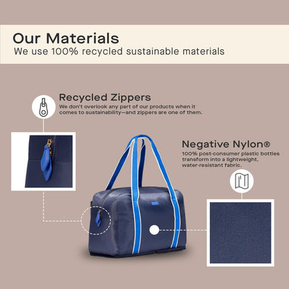 Foldable Duffle Bag for Travel | Lightweight, Water-Resistant, Multifunctional Carry On Bag | Sustainable and Durable Nylon