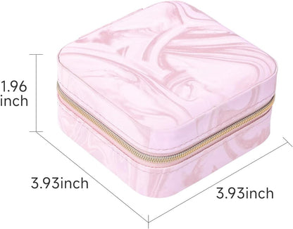 Travel Jewelry Case, Small Jewelry Box Portable Jewelry Travel Organizer Display Storage Case for Rings Earring Necklace Bracelet, Gift for Women Girls, Green