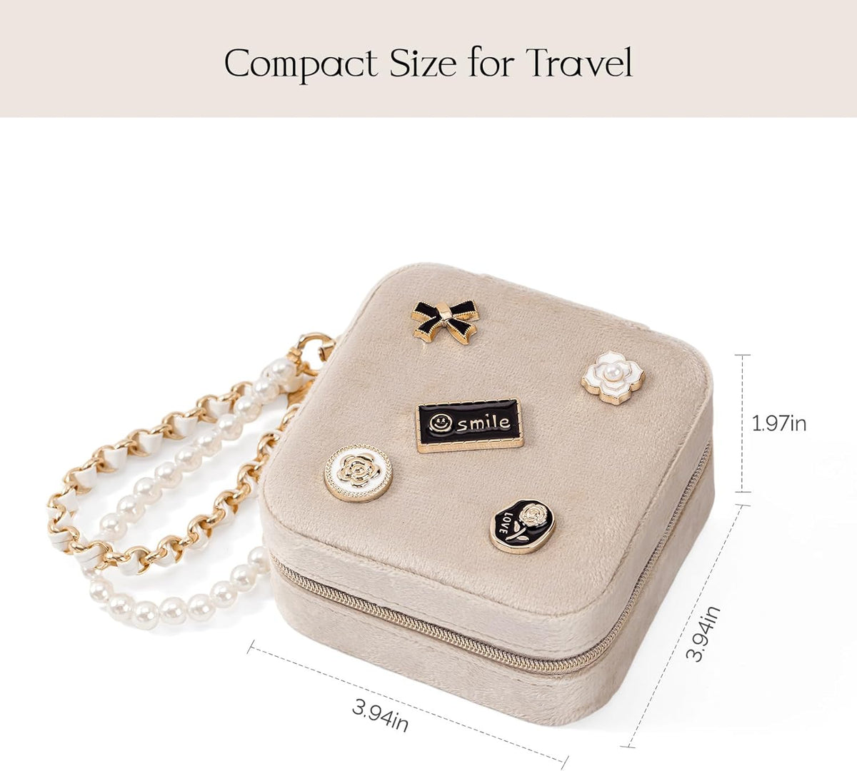 Travel Jewelry Case, Small Jewelry Box Portable Jewelry Travel Organizer Display Storage Case for Rings Earring Necklace Bracelet, Gift for Women Girls, Green