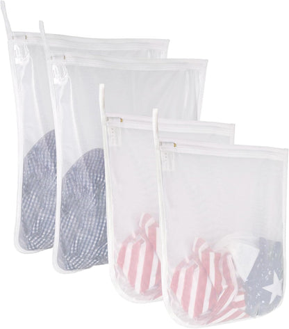 2 Pack Delicates Laundry Bags, Fine Mesh Wash Bag with Hanging Loop | Large for Lingerie, Shirts, Sweaters, Underwear, Bra, Silk, Socks