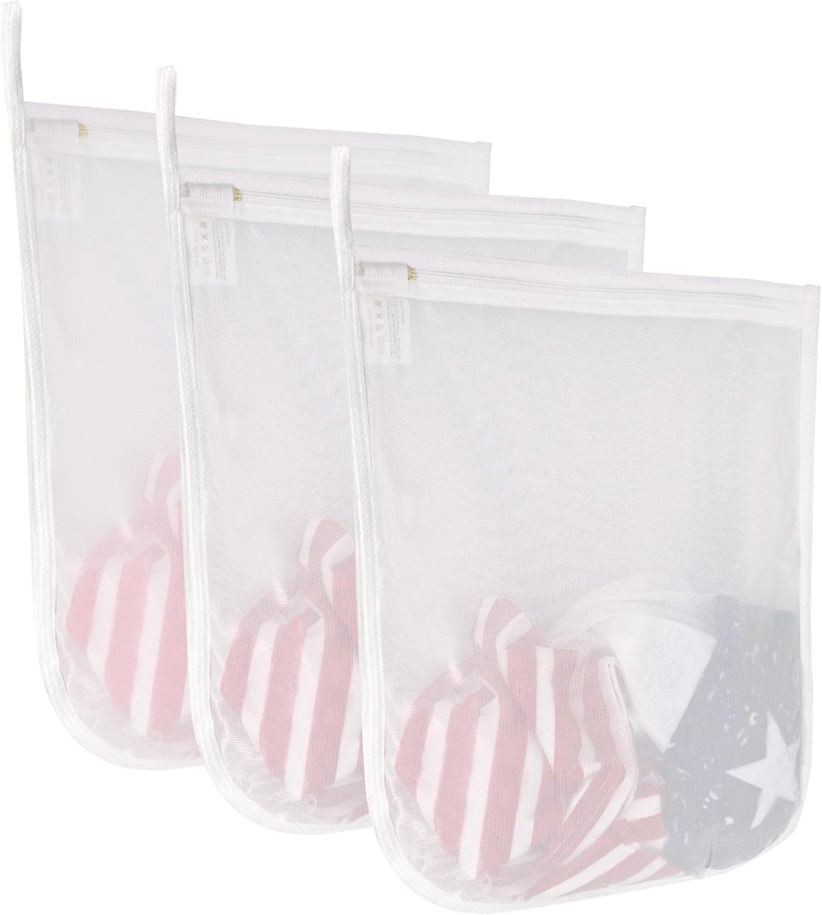 2 Pack Delicates Laundry Bags, Fine Mesh Wash Bag with Hanging Loop | Large for Lingerie, Shirts, Sweaters, Underwear, Bra, Silk, Socks