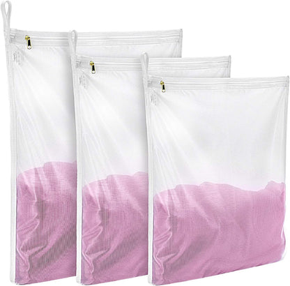 2 Pack Delicates Laundry Bags, Fine Mesh Wash Bag with Hanging Loop | Large for Lingerie, Shirts, Sweaters, Underwear, Bra, Silk, Socks