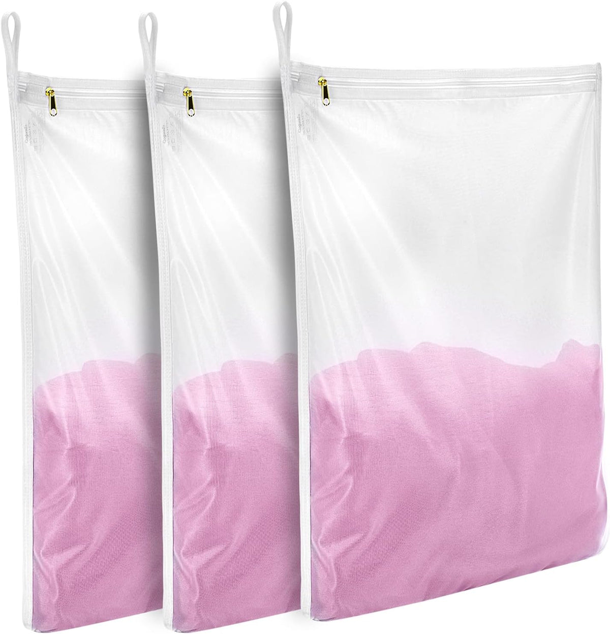2 Pack Delicates Laundry Bags, Fine Mesh Wash Bag with Hanging Loop | Large for Lingerie, Shirts, Sweaters, Underwear, Bra, Silk, Socks