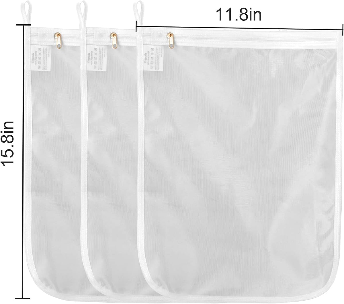 2 Pack Delicates Laundry Bags, Fine Mesh Wash Bag with Hanging Loop | Large for Lingerie, Shirts, Sweaters, Underwear, Bra, Silk, Socks