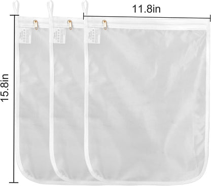 2 Pack Delicates Laundry Bags, Fine Mesh Wash Bag with Hanging Loop | Large for Lingerie, Shirts, Sweaters, Underwear, Bra, Silk, Socks