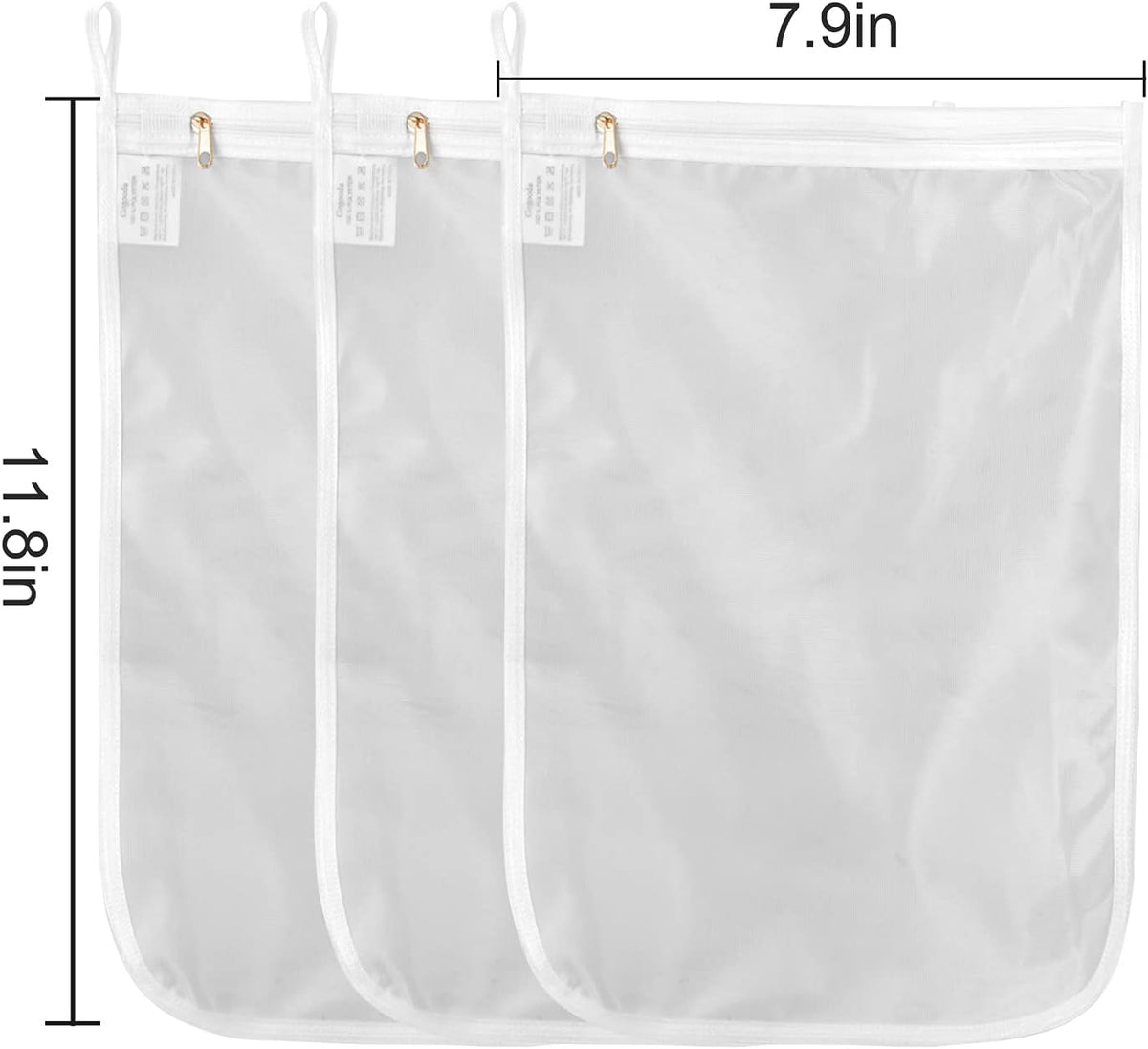 2 Pack Delicates Laundry Bags, Fine Mesh Wash Bag with Hanging Loop | Large for Lingerie, Shirts, Sweaters, Underwear, Bra, Silk, Socks