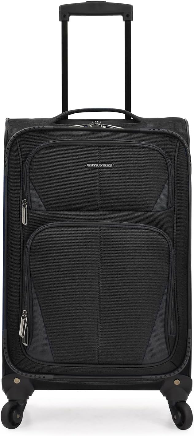 Aviron Bay Expandable Softside Luggage With Spinner Wheels, Navy, Carry-on 23-Inch