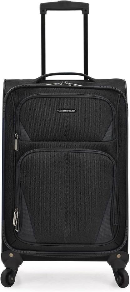 Aviron Bay Expandable Softside Luggage With Spinner Wheels, Navy, Carry-on 23-Inch