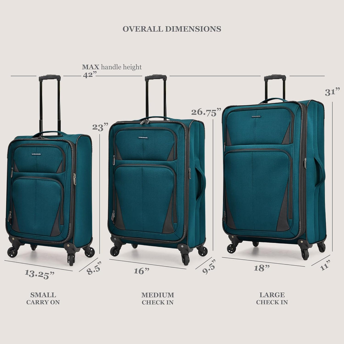 Aviron Bay Expandable Softside Luggage With Spinner Wheels, Navy, Carry-on 23-Inch