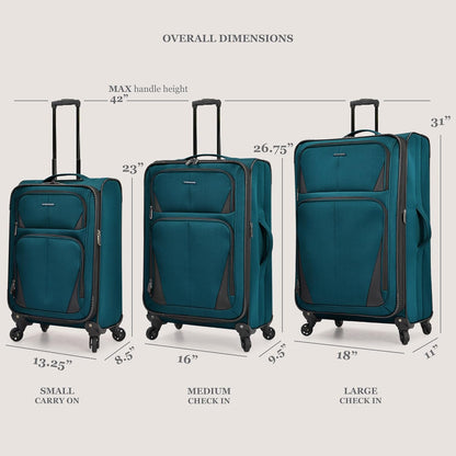 Aviron Bay Expandable Softside Luggage With Spinner Wheels, Navy, Carry-on 23-Inch