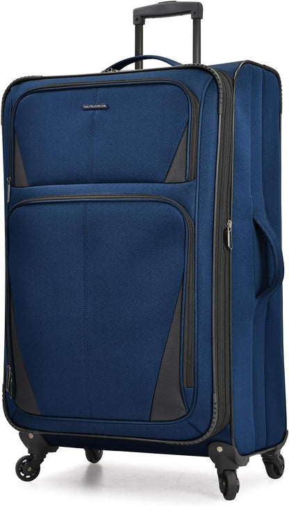 Aviron Bay Expandable Softside Luggage With Spinner Wheels, Navy, Carry-on 23-Inch