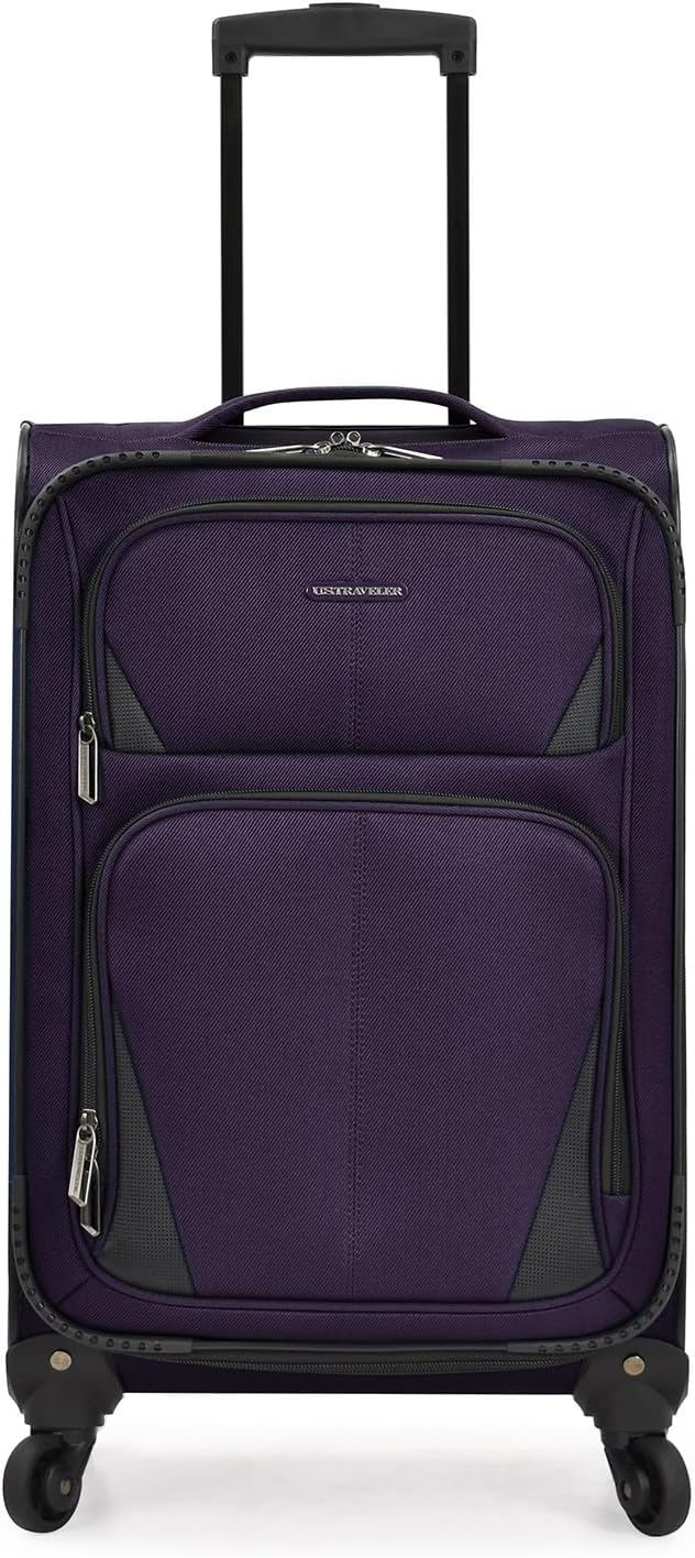 Aviron Bay Expandable Softside Luggage With Spinner Wheels, Navy, Carry-on 23-Inch