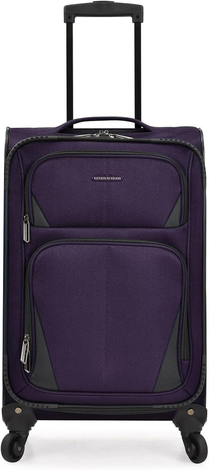 Aviron Bay Expandable Softside Luggage With Spinner Wheels, Navy, Carry-on 23-Inch
