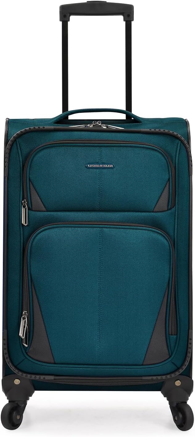 Aviron Bay Expandable Softside Luggage With Spinner Wheels, Navy, Carry-on 23-Inch