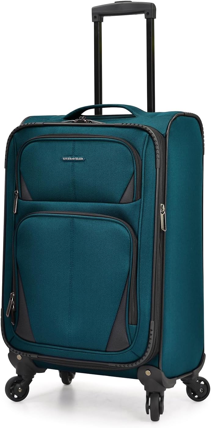 Aviron Bay Expandable Softside Luggage With Spinner Wheels, Navy, Carry-on 23-Inch