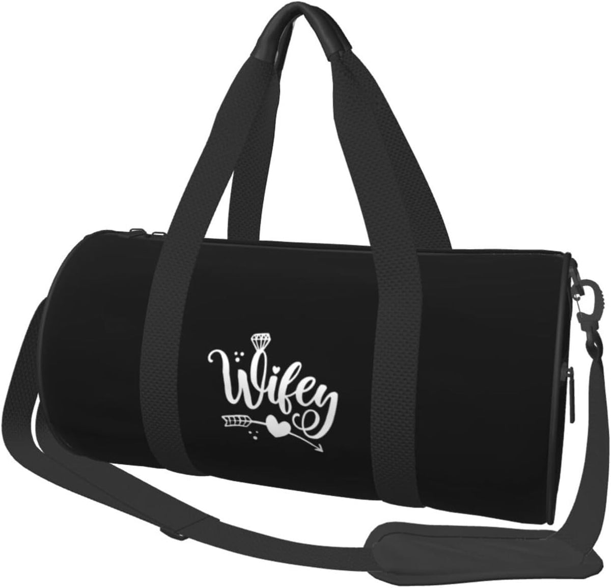 Wifey Convertible Garment Bag with Shoulder Strap, Carry on Garment Duffel Bag for Men Women - Rolling Foldable for Travel Luggage Bags (Black)