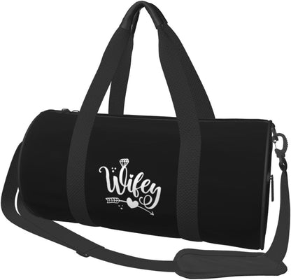 Wifey Convertible Garment Bag with Shoulder Strap, Carry on Garment Duffel Bag for Men Women - Rolling Foldable for Travel Luggage Bags (Black)