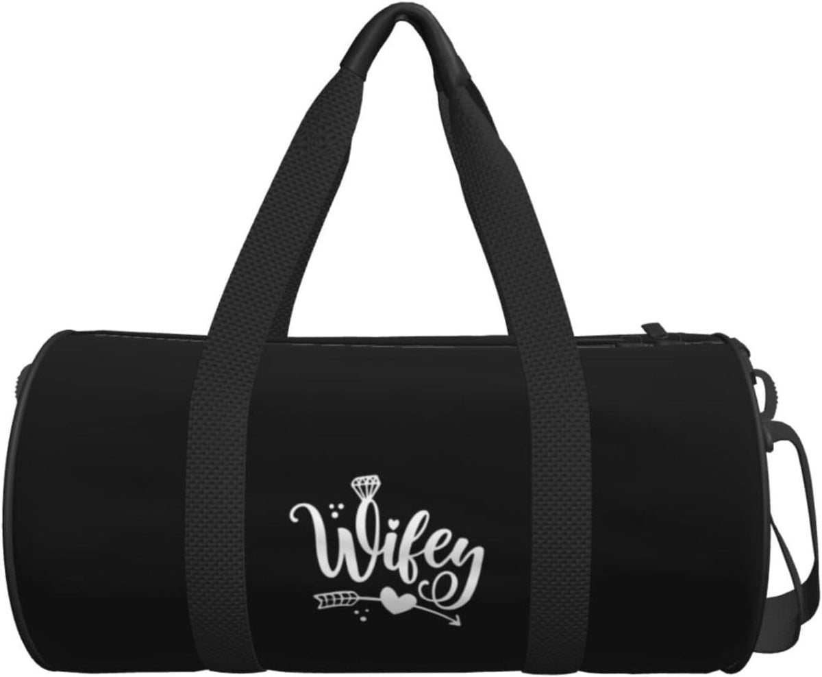 Wifey Convertible Garment Bag with Shoulder Strap, Carry on Garment Duffel Bag for Men Women - Rolling Foldable for Travel Luggage Bags (Black)
