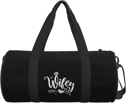 Wifey Convertible Garment Bag with Shoulder Strap, Carry on Garment Duffel Bag for Men Women - Rolling Foldable for Travel Luggage Bags (Black)
