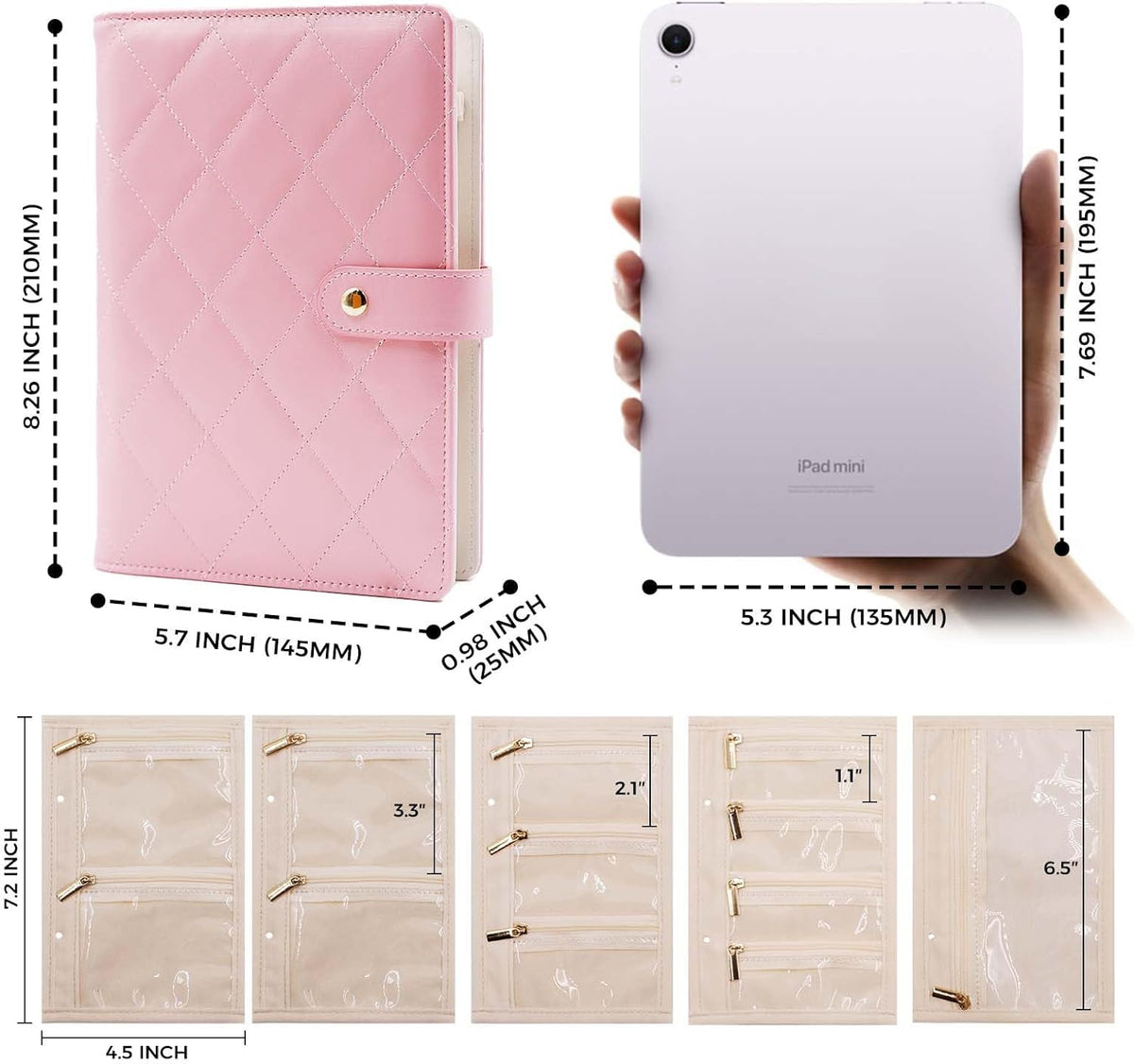 Travel Jewelry Organizer Case ， Portable Jewelry Organizers Storage Book, Compact Jewelry Roll for Earrings, Rings, Necklaces - Perfect Jewelry Travel Bag for Women