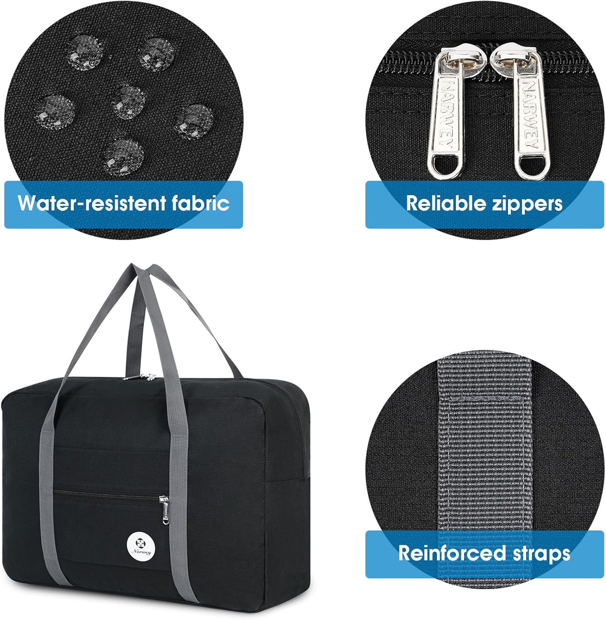 For Spirit Airlines Personal Item Bag Foldable Travel Duffel Bag Tote Carry on Luggage Duffle Overnight for Women and Men