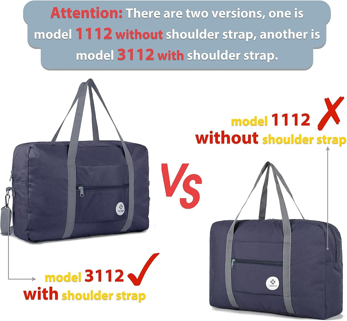 For Spirit Airlines Personal Item Bag Foldable Travel Duffel Bag Tote Carry on Luggage Duffle Overnight for Women and Men