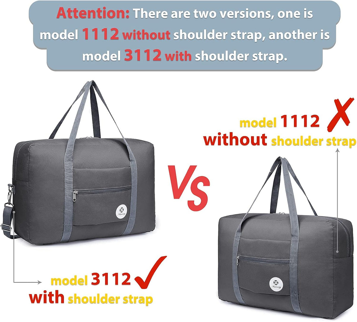 For Spirit Airlines Personal Item Bag Foldable Travel Duffel Bag Tote Carry on Luggage Duffle Overnight for Women and Men
