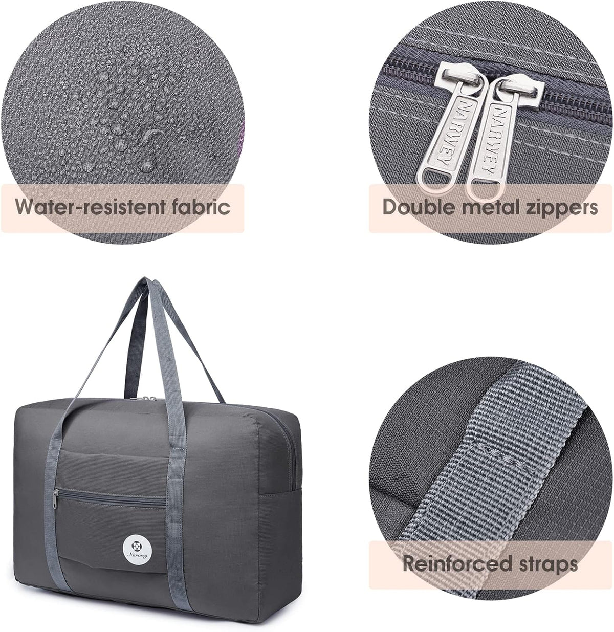 For Spirit Airlines Personal Item Bag Foldable Travel Duffel Bag Tote Carry on Luggage Duffle Overnight for Women and Men