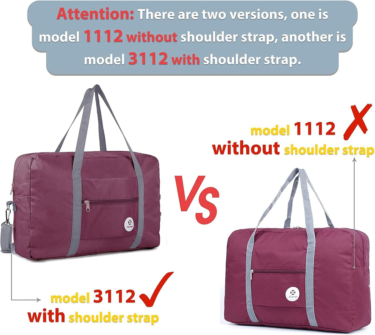 For Spirit Airlines Personal Item Bag Foldable Travel Duffel Bag Tote Carry on Luggage Duffle Overnight for Women and Men