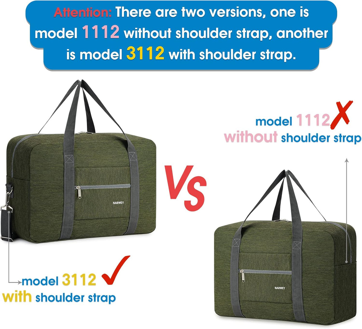 For Spirit Airlines Personal Item Bag Foldable Travel Duffel Bag Tote Carry on Luggage Duffle Overnight for Women and Men