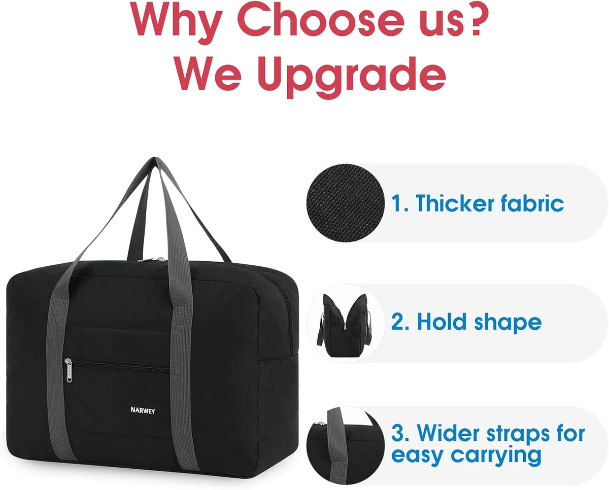 For Spirit Airlines Personal Item Bag Foldable Travel Duffel Bag Tote Carry on Luggage Duffle Overnight for Women and Men