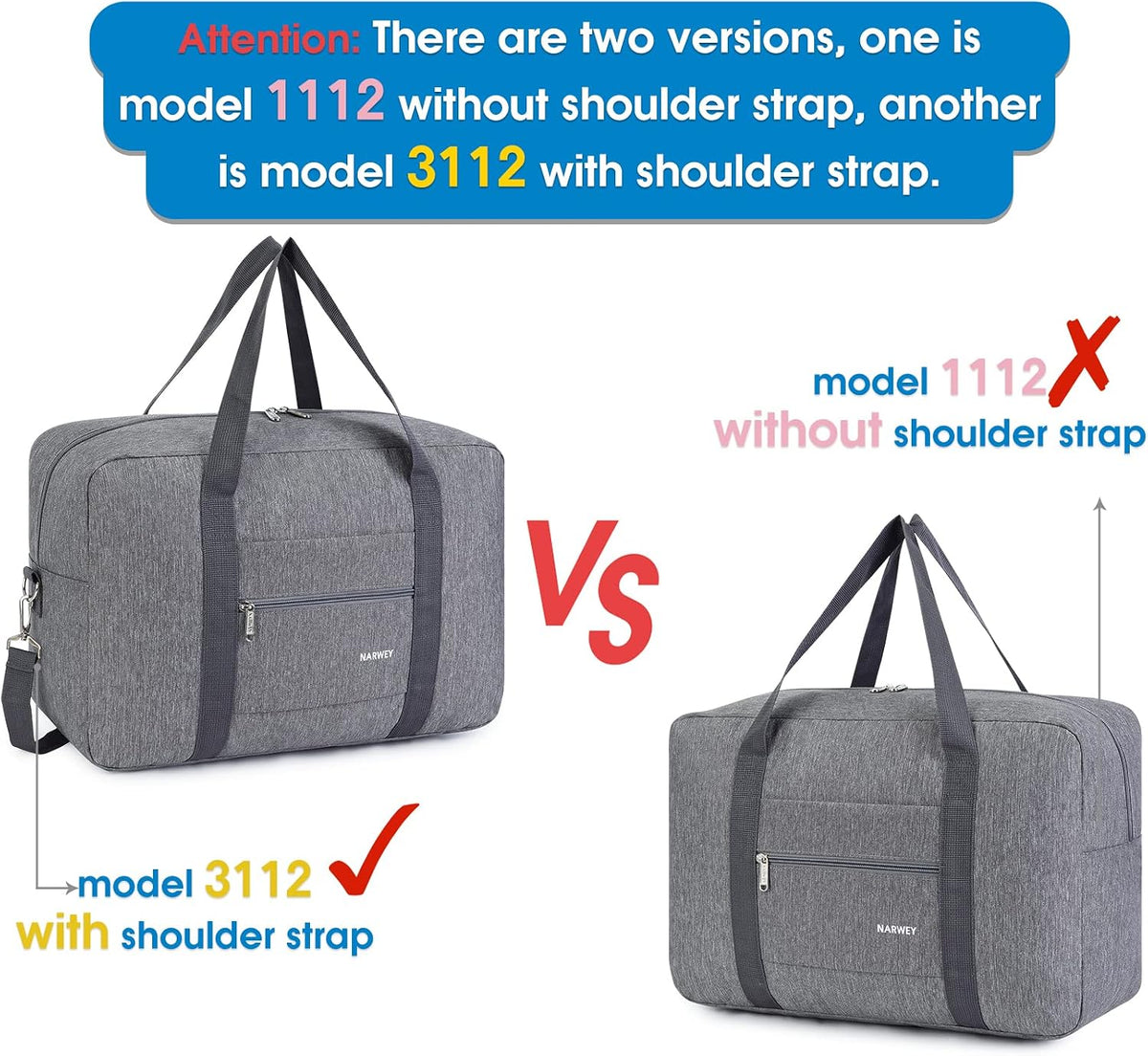 For Spirit Airlines Personal Item Bag Foldable Travel Duffel Bag Tote Carry on Luggage Duffle Overnight for Women and Men
