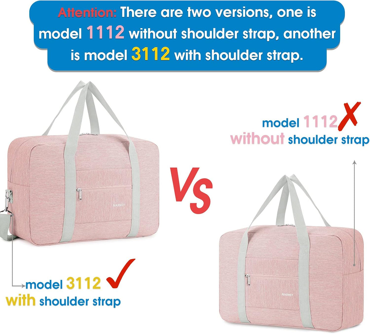 For Spirit Airlines Personal Item Bag Foldable Travel Duffel Bag Tote Carry on Luggage Duffle Overnight for Women and Men