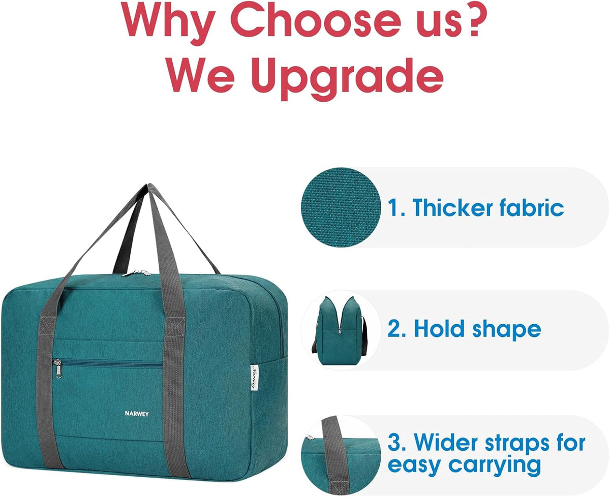 For Spirit Airlines Personal Item Bag Foldable Travel Duffel Bag Tote Carry on Luggage Duffle Overnight for Women and Men