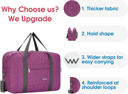 For Spirit Airlines Personal Item Bag Foldable Travel Duffel Bag Tote Carry on Luggage Duffle Overnight for Women and Men