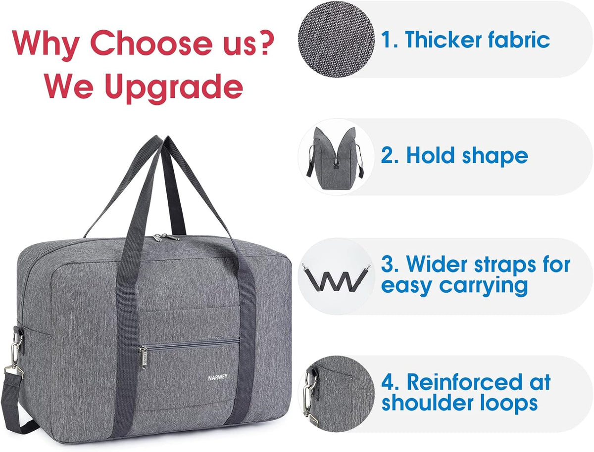For Spirit Airlines Personal Item Bag Foldable Travel Duffel Bag Tote Carry on Luggage Duffle Overnight for Women and Men