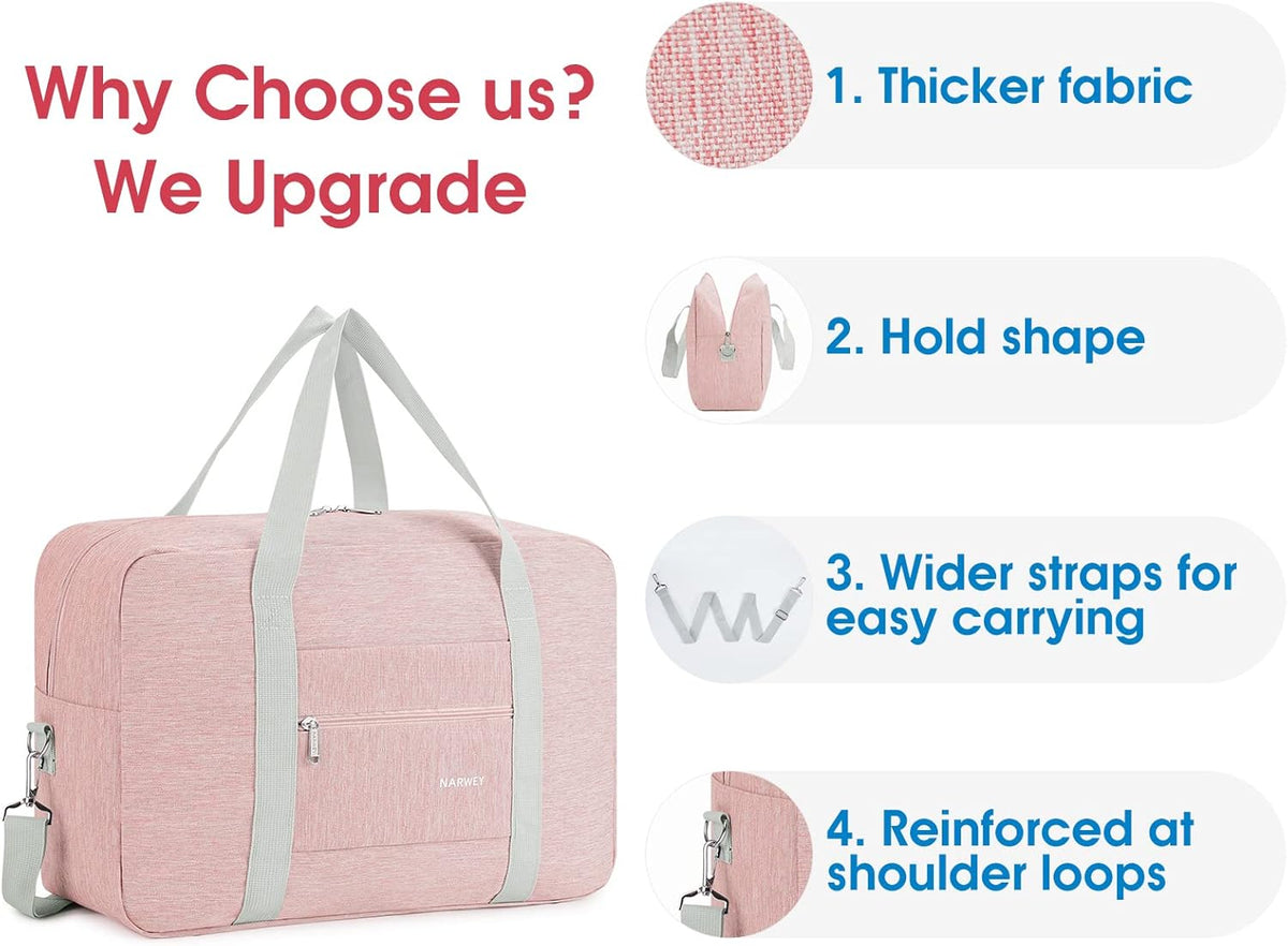 For Spirit Airlines Personal Item Bag Foldable Travel Duffel Bag Tote Carry on Luggage Duffle Overnight for Women and Men