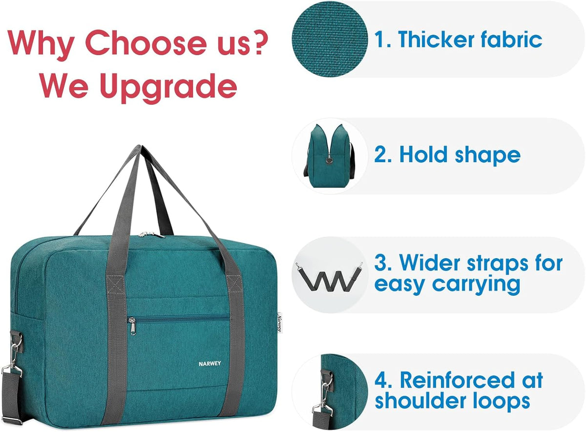 For Spirit Airlines Personal Item Bag Foldable Travel Duffel Bag Tote Carry on Luggage Duffle Overnight for Women and Men