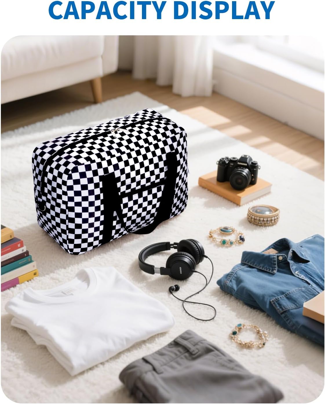 For Spirit Airlines Personal Item Bag Foldable Travel Duffel Bag Tote Carry on Luggage Duffle Overnight for Women and Men