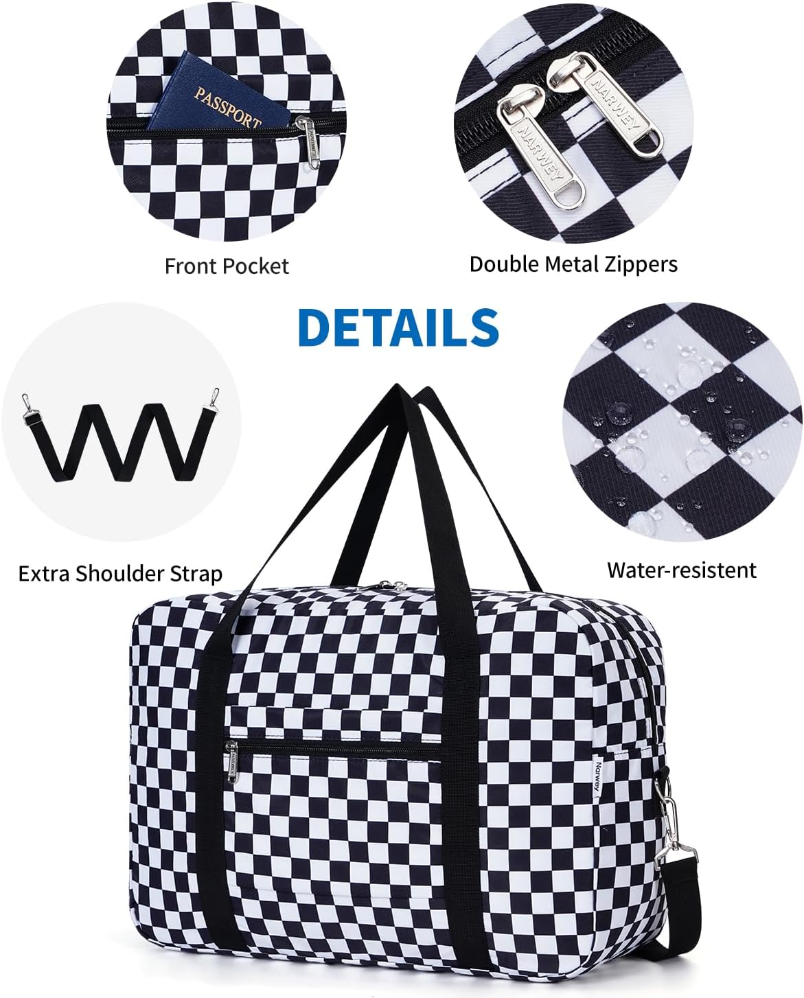 For Spirit Airlines Personal Item Bag Foldable Travel Duffel Bag Tote Carry on Luggage Duffle Overnight for Women and Men