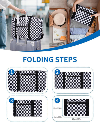 For Spirit Airlines Personal Item Bag Foldable Travel Duffel Bag Tote Carry on Luggage Duffle Overnight for Women and Men