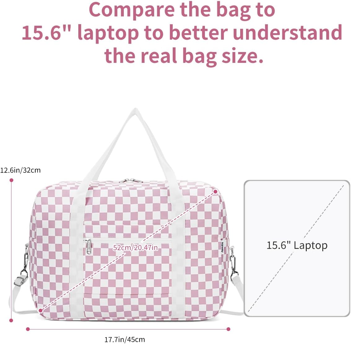 For Spirit Airlines Personal Item Bag Foldable Travel Duffel Bag Tote Carry on Luggage Duffle Overnight for Women and Men