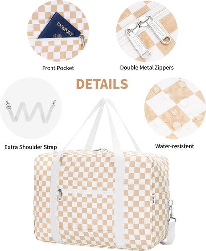 For Spirit Airlines Personal Item Bag Foldable Travel Duffel Bag Tote Carry on Luggage Duffle Overnight for Women and Men