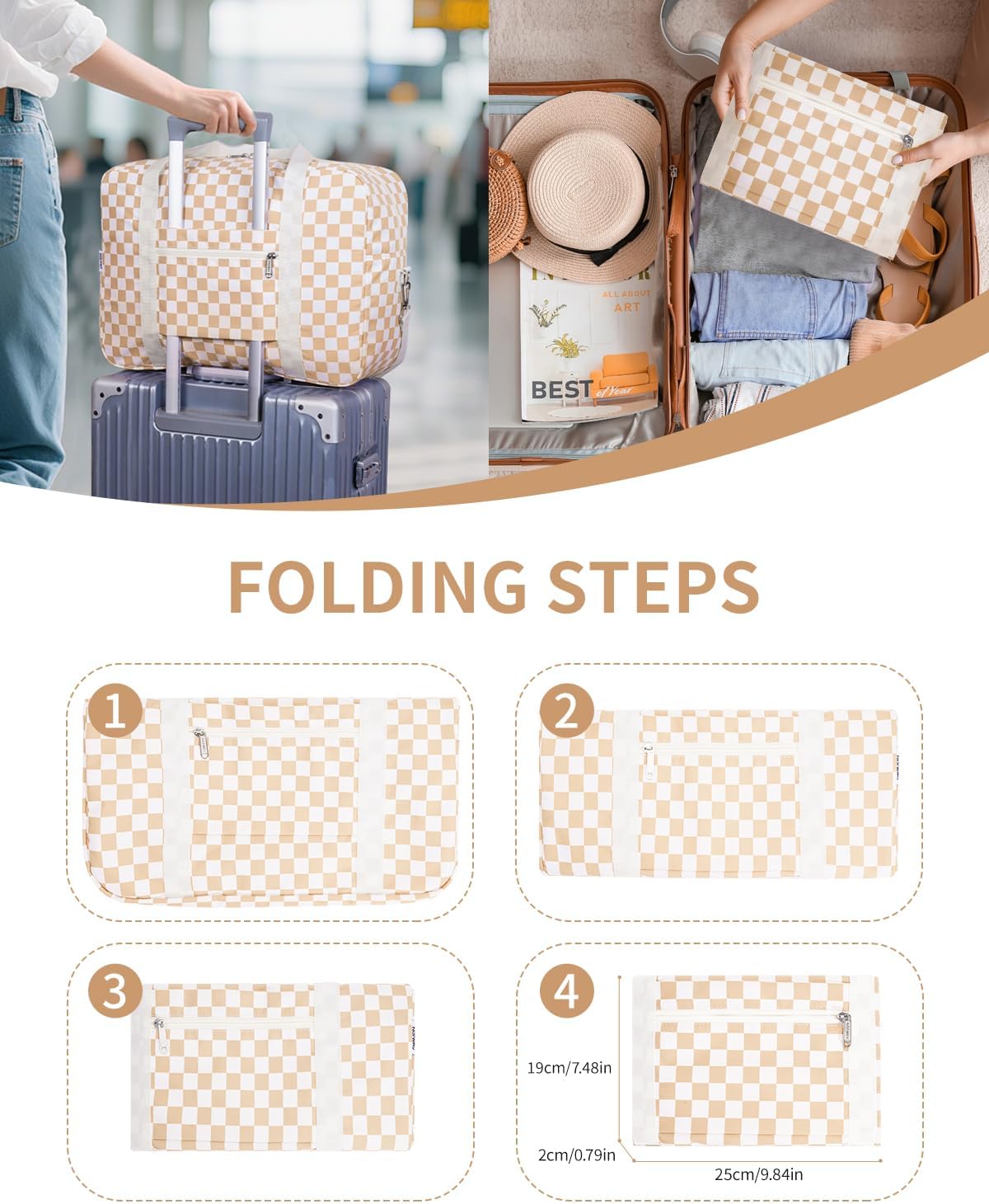 For Spirit Airlines Personal Item Bag Foldable Travel Duffel Bag Tote Carry on Luggage Duffle Overnight for Women and Men